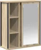 A product shot of a wall-mounted cabinet with a mirror and shelves. Podgląd zdjęcia produktu