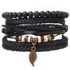 EDIBAZZAR | Set aus Herren-Lederarmbändern mit Perlen und Produktbild-Vorschau 3
