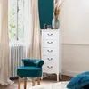 Atmosphera | Komoda - Biały - 5 szuflad - Elegancki design Podgląd zdjęcia produktu 2
