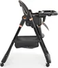 A side view of a black high chair with copper accents, shown against a white background. Produktbild-Vorschau