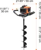 SucceBuy Erdbohrer mit Benzinmotor, 52 CC, 1450 W, 6" und Produktbild-Vorschau 8
