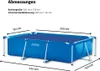 A diagram showing the dimensions of an Intex swimming pool and its cover. Náhľad obrázku produktu