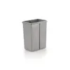A standalone gray trash can with a rectangular shape and a slightly wider rim. Produktbild-Vorschau