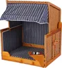 Hundestrandkorb - bene living - gestreift/blau - PE beige - Produktbild-Vorschau 1