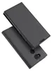 A black flip case for a smartphone is shown diagonally against a white background. Podgląd zdjęcia produktu