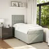 Boxspringbett mit Matratze Hellgrau 90x200 cm Samt Produktbild-Vorschau 3