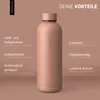 Trinkflasche Edelstahl 500ml Thermoflasche isoliert Sport Produktbild-Vorschau 2
