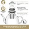 Creano Teekanne aus Glas 1,5l + ein Stövchen aus Edelstahl, Produktbild-Vorschau 6