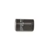 A black oil filter with silver accents on a white background. Produktbild-Vorschau