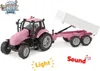 Farm Traktor m Hänger pink Rückzug Licht/Ton 25cm Produktbild-Vorschau 22