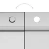A close-up view of two stainless steel sink basins, one with a circular drain hole and the other with a circular inset detail. An arc with arrows above indicates movement or comparison. Produktbild-Vorschau