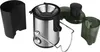 A juicer and its components are laid out on a white background. Produktbild-Vorschau
