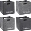 4 Stück Filztasche Aufbewahrungsbox mit Spruch 28 x 28 cm Produktbild-Vorschau 1