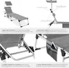 Chaise longue en aluminium Lorella, rembourrée et pliable - Voir les images du produit 5