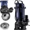 A collage of images showing a sump pump and its disassembled parts. Náhled obrázku produktu