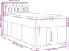 vidaXL Boxspringbett mit Matratze Hellgrau 100x200 cm Stoff Produktbild-Vorschau 8