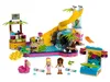 A LEGO Friends water park playset with figures, accessories, and a large yellow slide. Produktbild-Vorschau