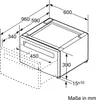 Technical drawing with dimensions of a washing machine pedestal. Produktbild-Vorschau