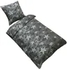 Bettwäsche 135x200 Seersucker Mikrofaser Bettbezug grau Produktbild-Vorschau 2