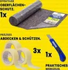 KK Verpackungen® Set Malervlies 50m Kreppband 30mm x 50m Produktbild-Vorschau 2