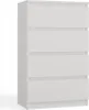 M4/60 Malwa Kommode 4 Schubladen Weiss Produktbild-Vorschau 1