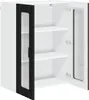 vidaXL Nástenná sklenená skriňa LUCCA, čierna, 60 x 31 x 80 Náhľad obrázku produktu 4