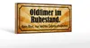 Holzschild Spruch 27x10cm Oldtimer im Ruhestand kein Rost Produktbild-Vorschau 1