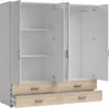 Kleiderschrank "Ivar" in Weiß Abs. Eiche Sonoma mit 4 Produktbild-Vorschau 8