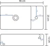 Gäste WC Waschbecken SOHO 2.0 in 46 x 25 cm Keramik für Produktbild-Vorschau 4