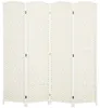 HOMCOM Roomdivider, 4-delig, 180 x 180 cm, inklapbaar, wit Productafbeelding-voorbeeld 1