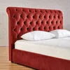 Royal Rot Schlafzimmer Bett Polster Betten Chesterfield Produktbild-Vorschau 3