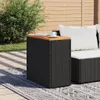 vidaXL Zahradní stolek s dřevěnou deskou černý 58x27,5x55cm Náhled obrázku produktu 2