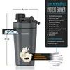 Arendo eiwitshaker 500 ml, eiwitshaker van roestvrij staal Productafbeelding-voorbeeld 2