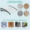 COSTWAY Overkapping voor voordeur, 102x99cm, overkapping Productafbeelding-voorbeeld 9