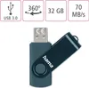 Hama USB-Stick Rotate, USB 3.0, 32GB, Petrolblau Produktbild-Vorschau 2