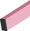 A pink metal bed frame with a black end. Produktbild-Vorschau