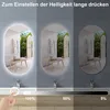 Oval Badspiegel mit LED-Hinterleuchtung 45x75cm Kaltweiß Produktbild-Vorschau 3