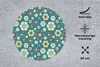 MuchoWow® Mauspad Mousepad Retro - Blumen - Muster - Blau Produktbild-Vorschau 3