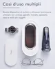 An assortment of items, including a watch, glasses, and a personal grooming device, are laid out around an ultrasonic cleaning device. Anteprima dell’immagine prodotto