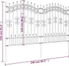 Gartenzaun mit Speerspitzen Schwarz 165 cm Stahl Produktbild-Vorschau 6