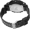 The back of a black Casio G-Shock watch with a silver metal case back. Podgląd zdjęcia produktu