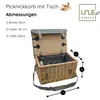 UNUS Picknickkorb Weidenkorb Komplettset für 4 Personen Produktbild-Vorschau 5