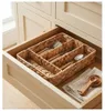 Range couverts en jacinthe tressé 4 compartiments 24 x 34 Voir les images du produit 2