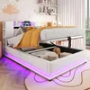 Letto imbottito 90 x 200 cm con illuminazione LED, porta Anteprima dell’immagine prodotto 2