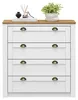 Kommode BOLTON aus Massivholz in weiß/braun, Sideboard mit Produktbild-Vorschau 3