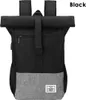 JOSEKO Freizeitrucksack Rolltop Rucksack Backpack Schwarz - Produktbild-Vorschau 1