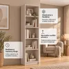 SELO Moderný regál na knihy 50 x 31 x 183 cm – kašmírový – Náhľad obrázku produktu 5