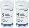 Two identical white containers of Beurer glucose test strips are shown against a white background. Anteprima dell’immagine prodotto