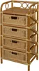 KRINES HOME  Rattan-Badregal Kommode mit 4 Schubfächern Produktbild-Vorschau 1
