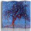 Paravent - Raumteiler Der rote Baum (Abend) - Piet Mondrian Produktbild-Vorschau 1